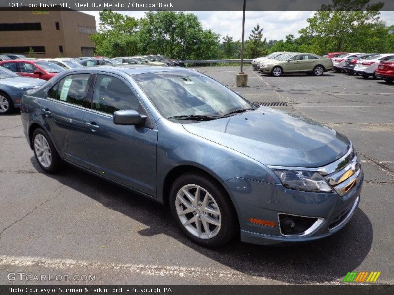 Steel Blue Metallic / Charcoal Black 2012 Ford Fusion SEL