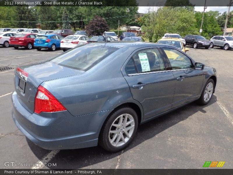 Steel Blue Metallic / Charcoal Black 2012 Ford Fusion SEL