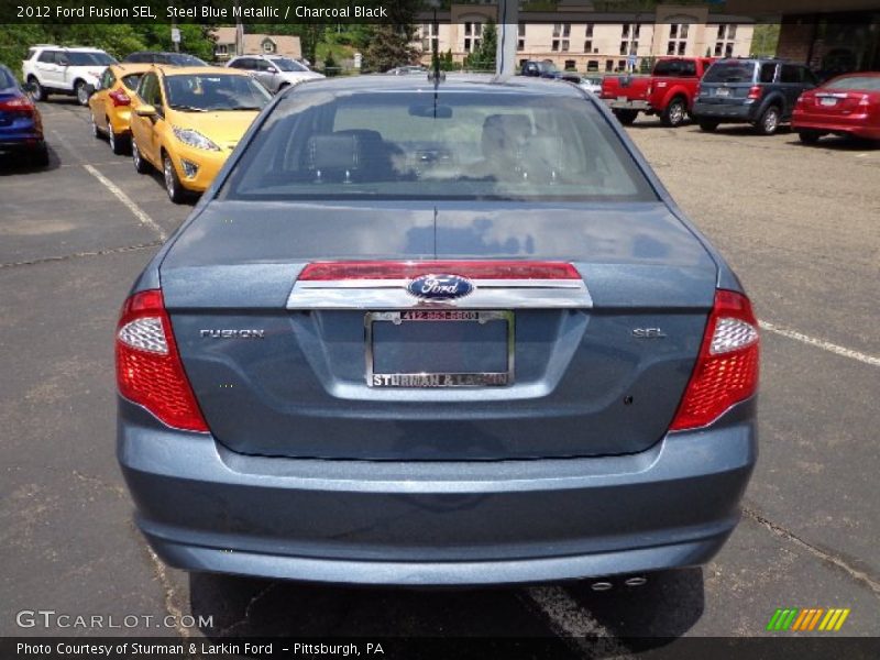 Steel Blue Metallic / Charcoal Black 2012 Ford Fusion SEL