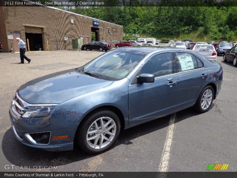 Steel Blue Metallic / Charcoal Black 2012 Ford Fusion SEL