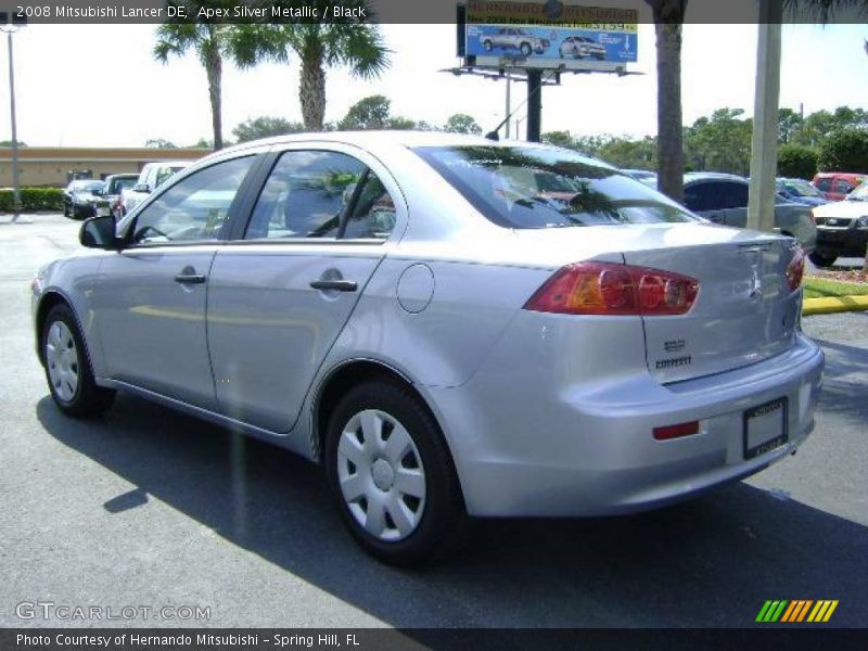 Apex Silver Metallic / Black 2008 Mitsubishi Lancer DE