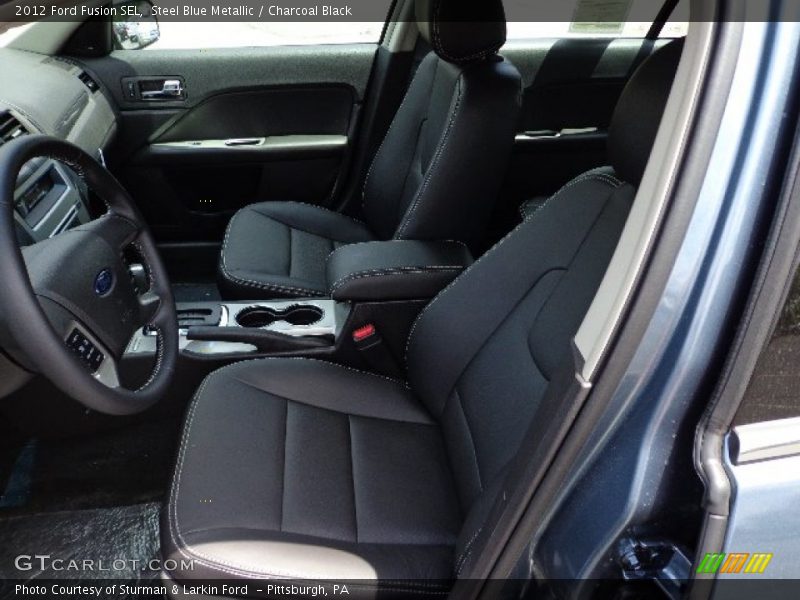 Steel Blue Metallic / Charcoal Black 2012 Ford Fusion SEL