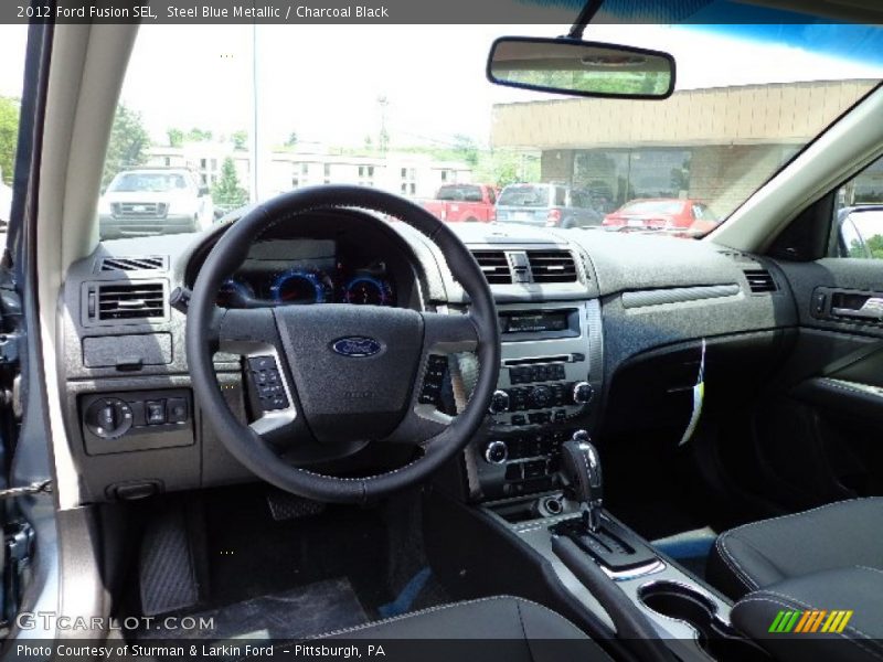 Steel Blue Metallic / Charcoal Black 2012 Ford Fusion SEL