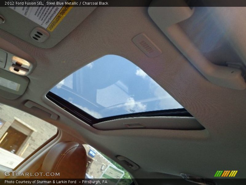 Steel Blue Metallic / Charcoal Black 2012 Ford Fusion SEL