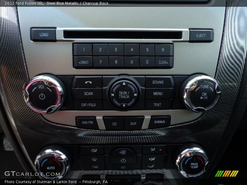 Steel Blue Metallic / Charcoal Black 2012 Ford Fusion SEL