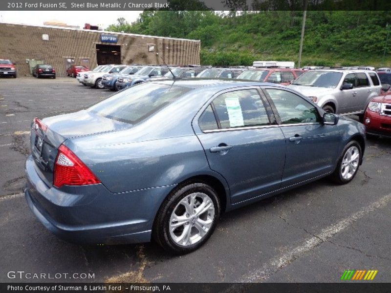 Steel Blue Metallic / Charcoal Black 2012 Ford Fusion SE
