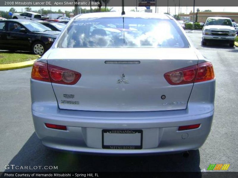 Apex Silver Metallic / Black 2008 Mitsubishi Lancer DE