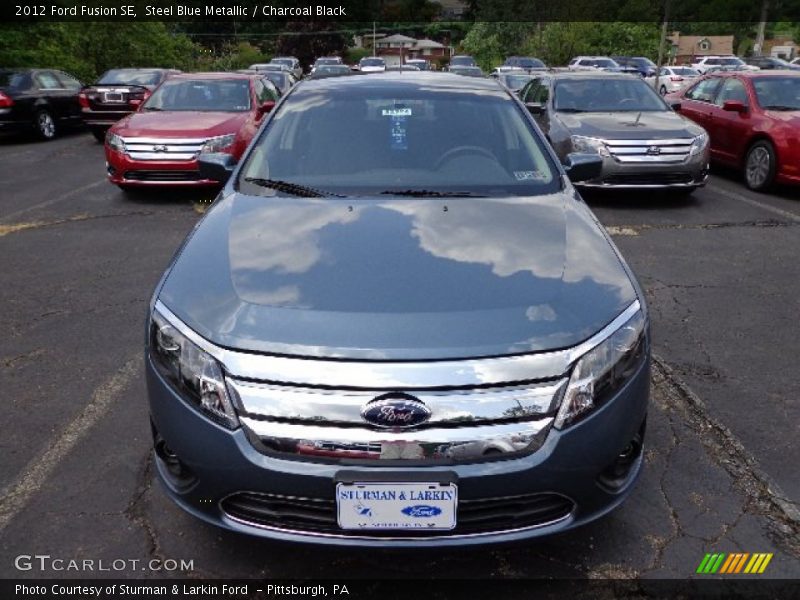 Steel Blue Metallic / Charcoal Black 2012 Ford Fusion SE