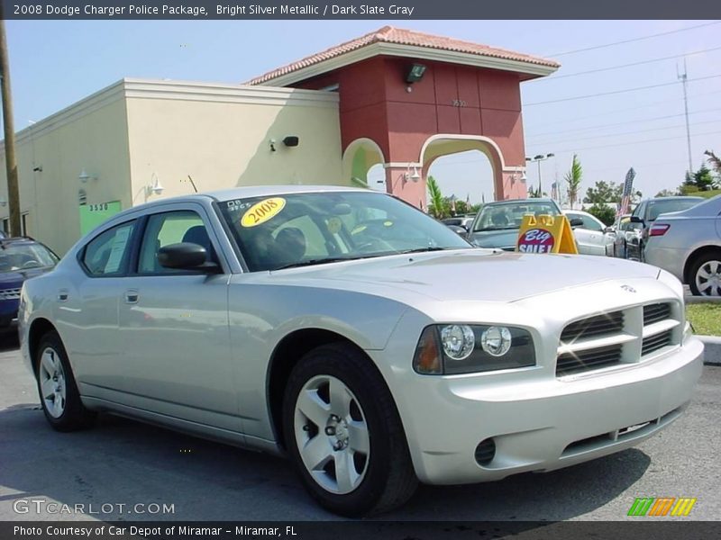 Bright Silver Metallic / Dark Slate Gray 2008 Dodge Charger Police Package