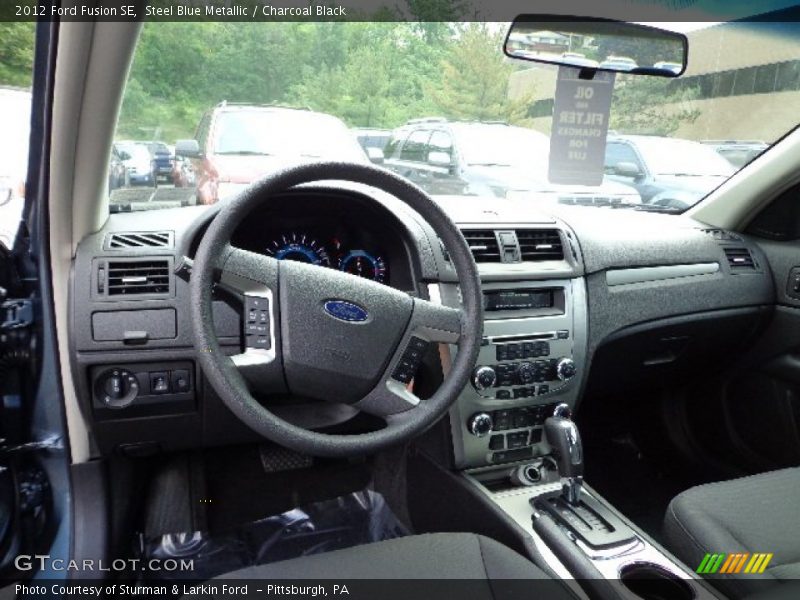 Steel Blue Metallic / Charcoal Black 2012 Ford Fusion SE