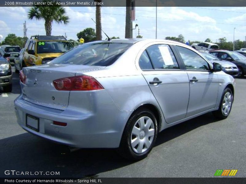 Apex Silver Metallic / Black 2008 Mitsubishi Lancer DE