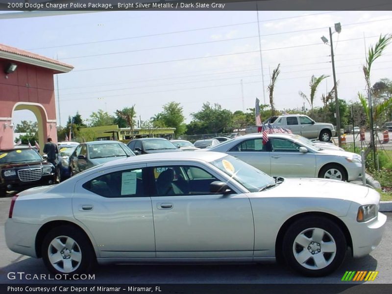 Bright Silver Metallic / Dark Slate Gray 2008 Dodge Charger Police Package