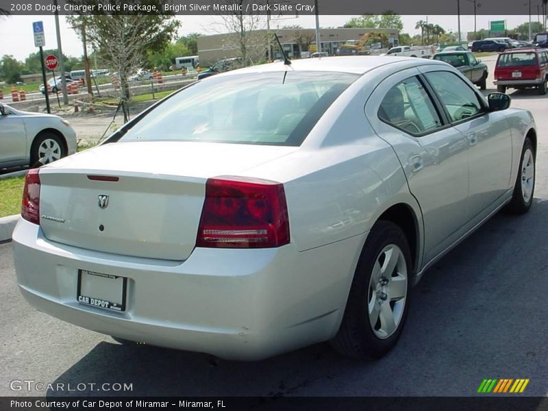 Bright Silver Metallic / Dark Slate Gray 2008 Dodge Charger Police Package