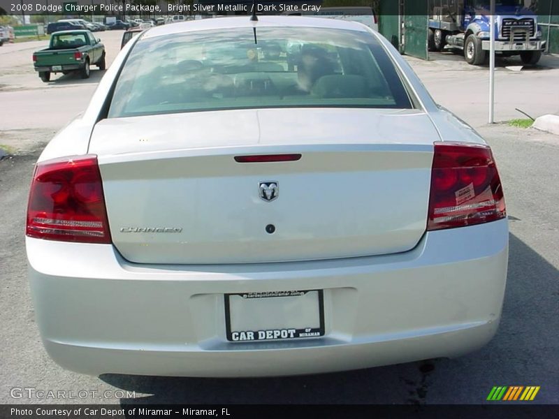 Bright Silver Metallic / Dark Slate Gray 2008 Dodge Charger Police Package