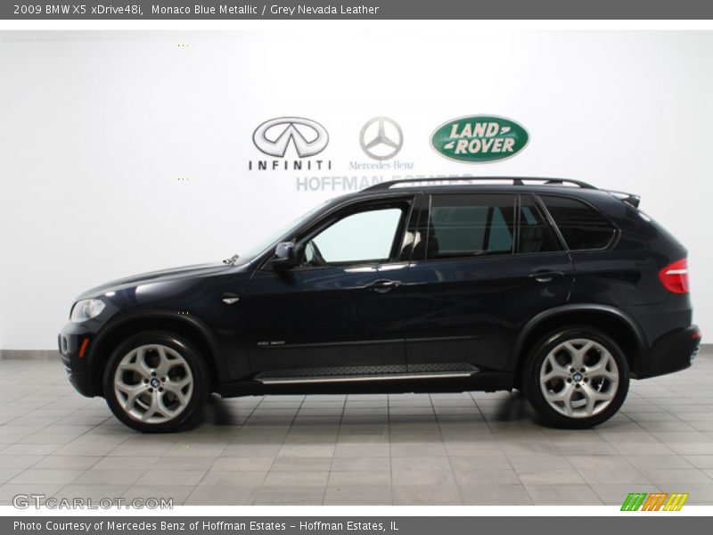 Monaco Blue Metallic / Grey Nevada Leather 2009 BMW X5 xDrive48i