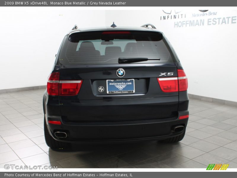 Monaco Blue Metallic / Grey Nevada Leather 2009 BMW X5 xDrive48i