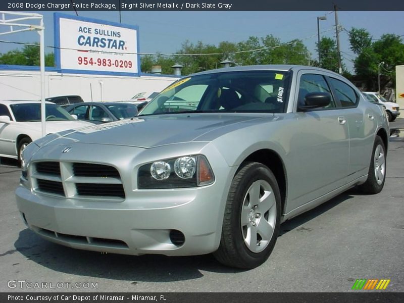 Bright Silver Metallic / Dark Slate Gray 2008 Dodge Charger Police Package