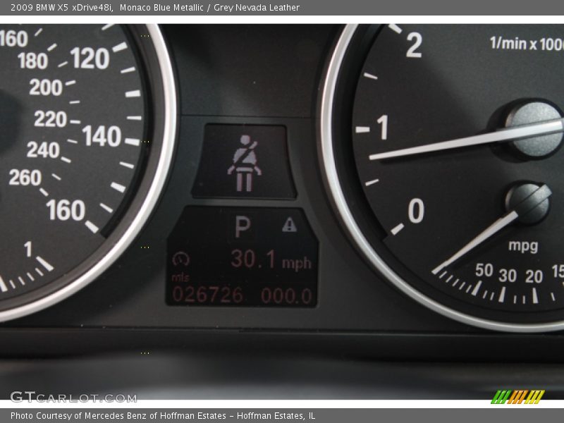 Monaco Blue Metallic / Grey Nevada Leather 2009 BMW X5 xDrive48i