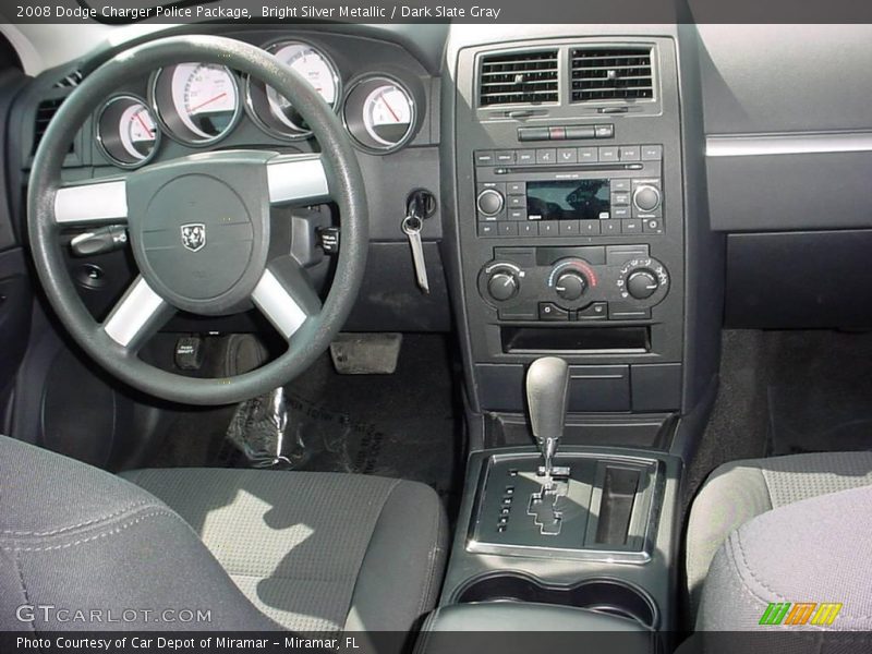 Bright Silver Metallic / Dark Slate Gray 2008 Dodge Charger Police Package