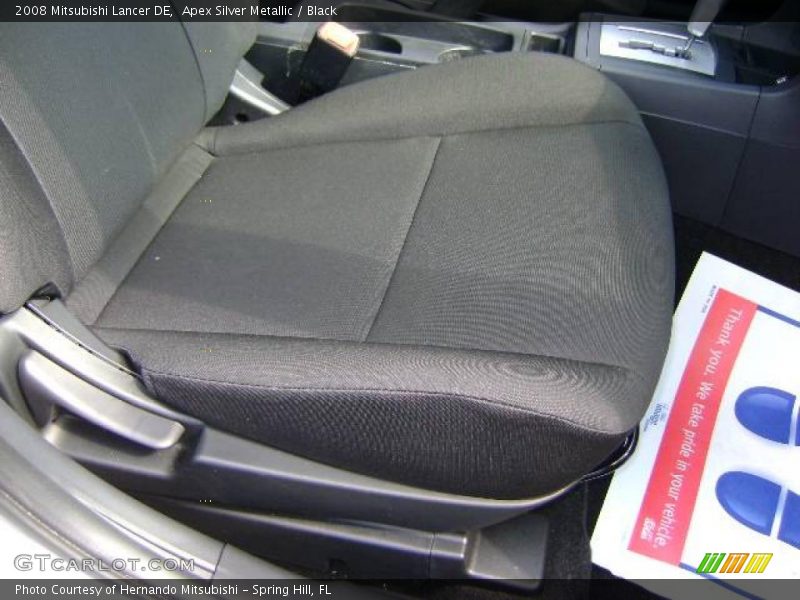 Apex Silver Metallic / Black 2008 Mitsubishi Lancer DE