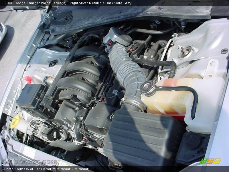 Bright Silver Metallic / Dark Slate Gray 2008 Dodge Charger Police Package