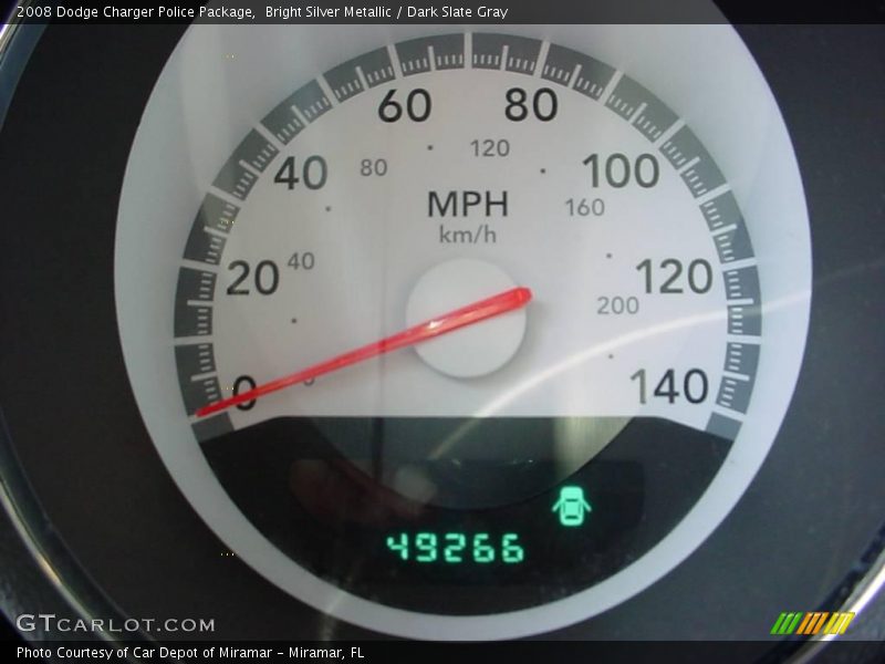 Bright Silver Metallic / Dark Slate Gray 2008 Dodge Charger Police Package