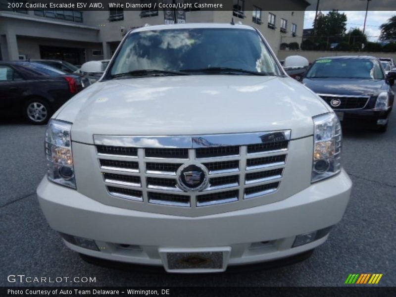 White Diamond / Cocoa/Light Cashmere 2007 Cadillac Escalade ESV AWD
