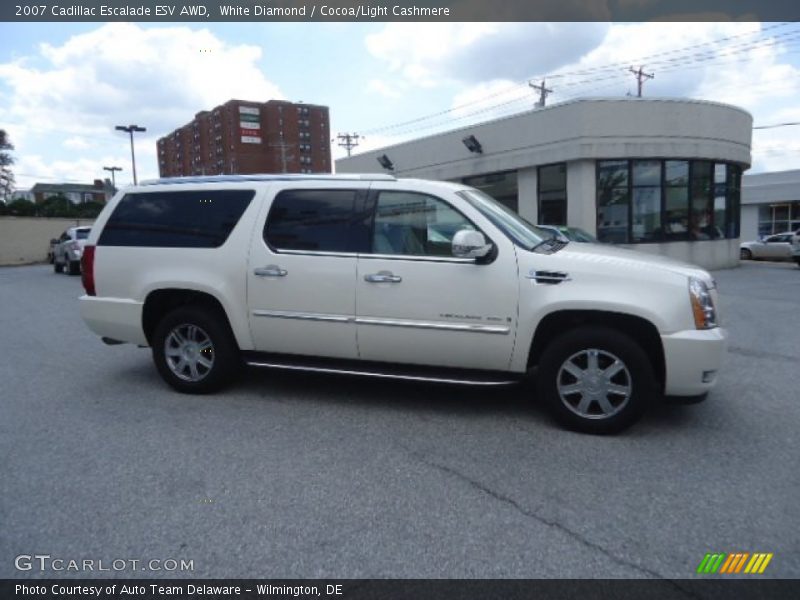 White Diamond / Cocoa/Light Cashmere 2007 Cadillac Escalade ESV AWD