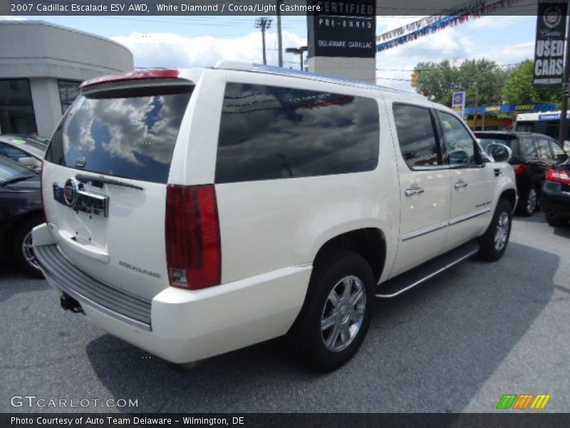 White Diamond / Cocoa/Light Cashmere 2007 Cadillac Escalade ESV AWD