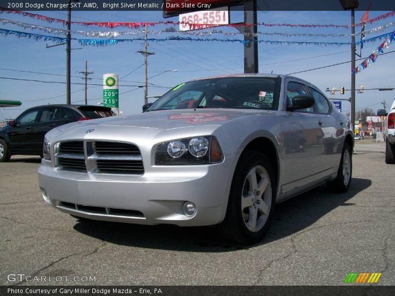 Bright Silver Metallic / Dark Slate Gray 2008 Dodge Charger SXT AWD
