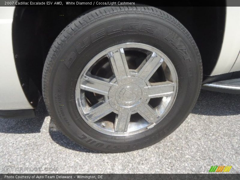 White Diamond / Cocoa/Light Cashmere 2007 Cadillac Escalade ESV AWD