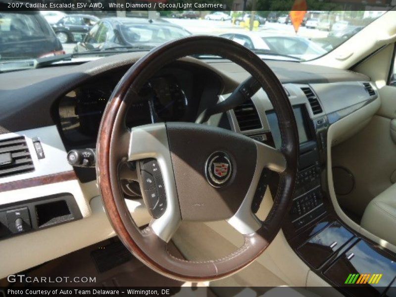 White Diamond / Cocoa/Light Cashmere 2007 Cadillac Escalade ESV AWD