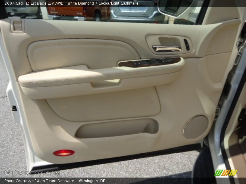 White Diamond / Cocoa/Light Cashmere 2007 Cadillac Escalade ESV AWD