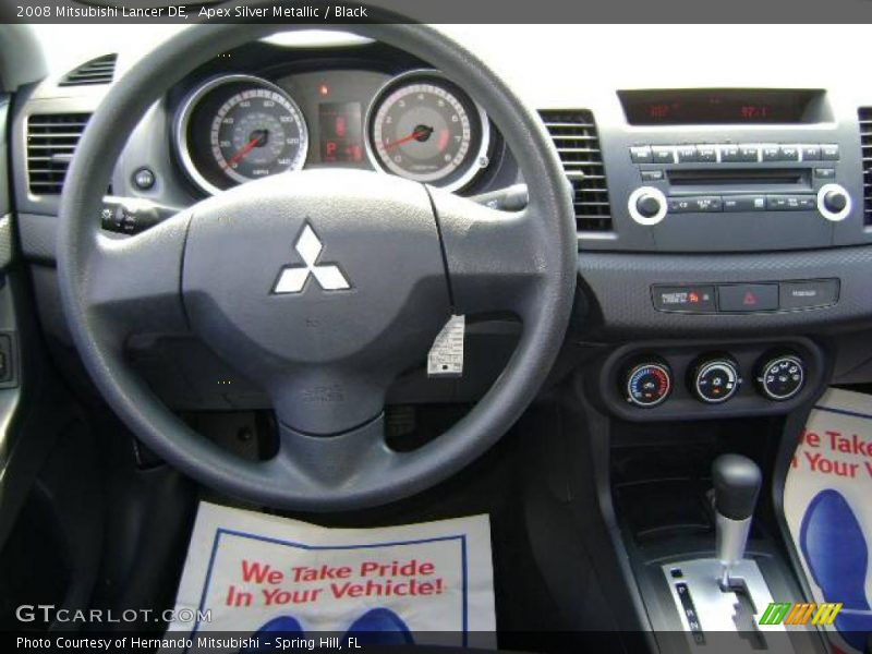Apex Silver Metallic / Black 2008 Mitsubishi Lancer DE
