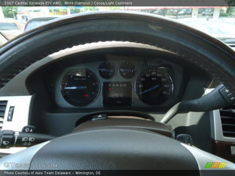 White Diamond / Cocoa/Light Cashmere 2007 Cadillac Escalade ESV AWD