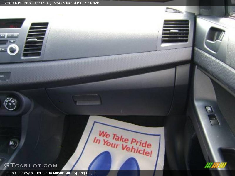 Apex Silver Metallic / Black 2008 Mitsubishi Lancer DE