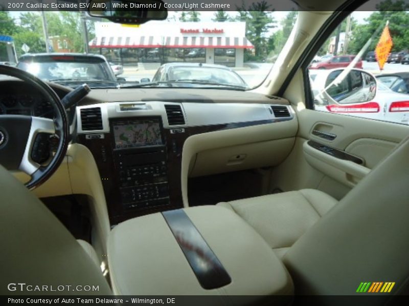 White Diamond / Cocoa/Light Cashmere 2007 Cadillac Escalade ESV AWD