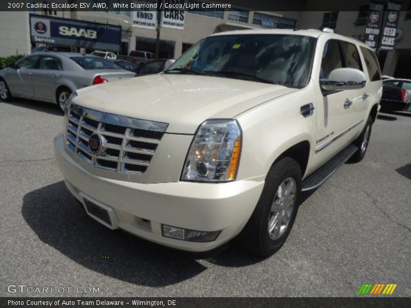 White Diamond / Cocoa/Light Cashmere 2007 Cadillac Escalade ESV AWD