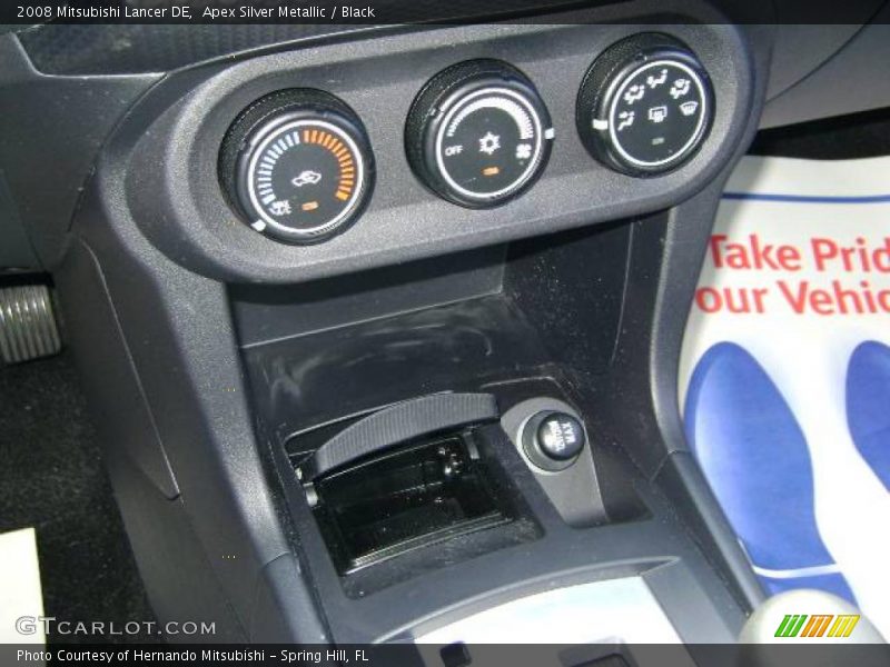 Apex Silver Metallic / Black 2008 Mitsubishi Lancer DE