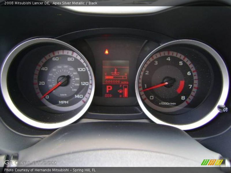 Apex Silver Metallic / Black 2008 Mitsubishi Lancer DE