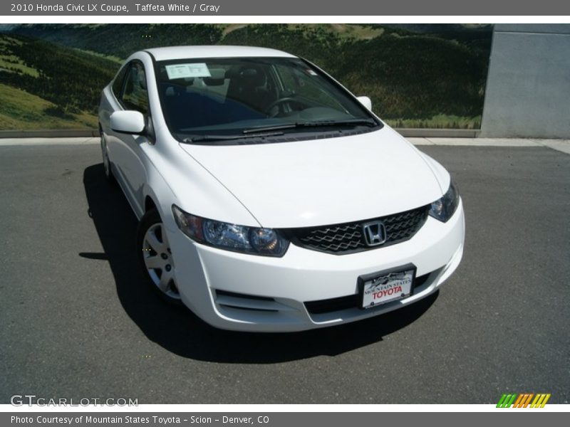 Taffeta White / Gray 2010 Honda Civic LX Coupe