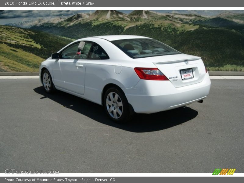 Taffeta White / Gray 2010 Honda Civic LX Coupe