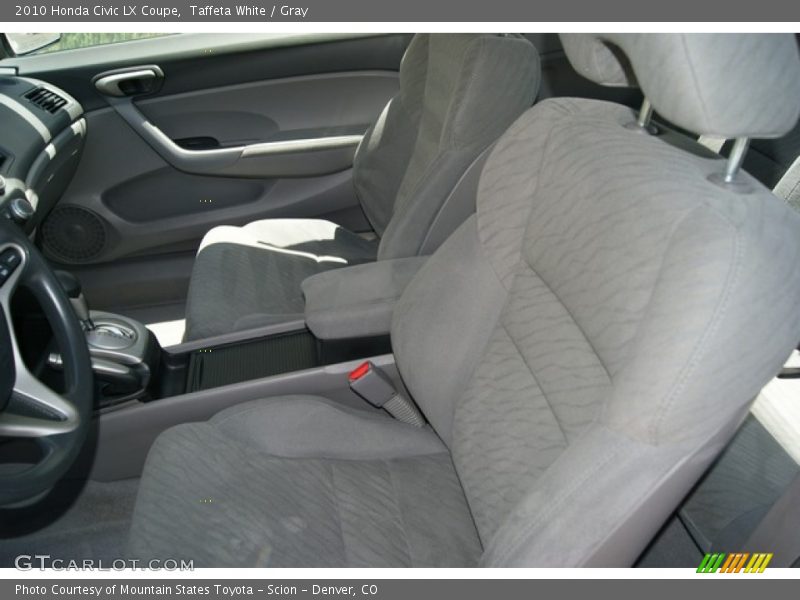 Taffeta White / Gray 2010 Honda Civic LX Coupe