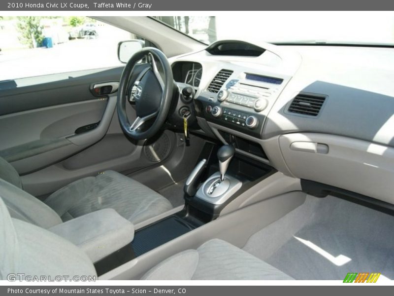 Taffeta White / Gray 2010 Honda Civic LX Coupe