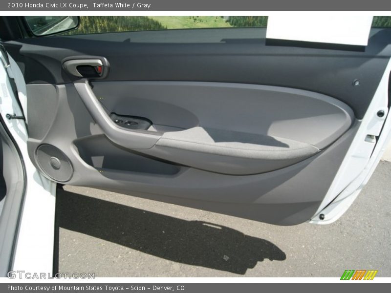 Taffeta White / Gray 2010 Honda Civic LX Coupe