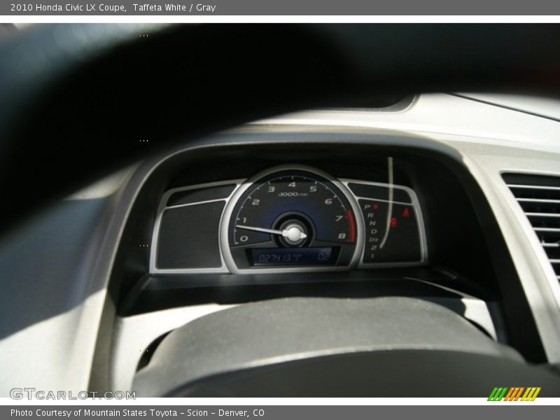 Taffeta White / Gray 2010 Honda Civic LX Coupe