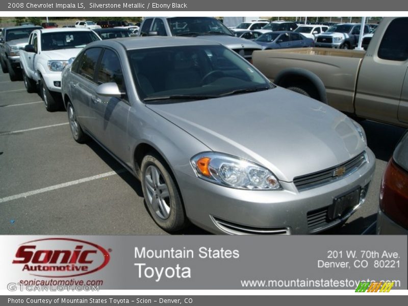 Silverstone Metallic / Ebony Black 2008 Chevrolet Impala LS