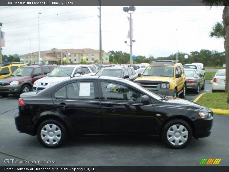 Black / Black 2008 Mitsubishi Lancer DE