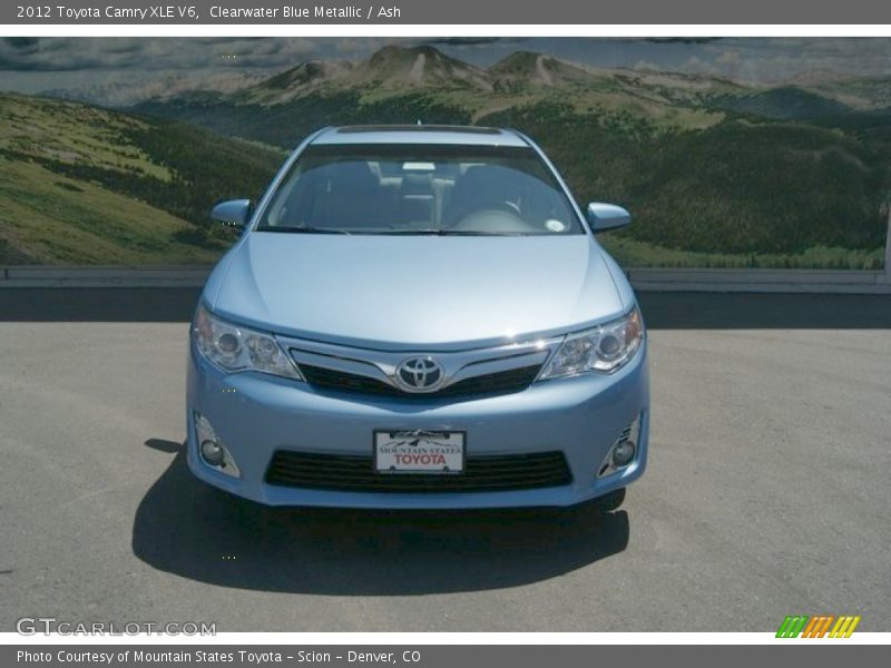 Clearwater Blue Metallic / Ash 2012 Toyota Camry XLE V6