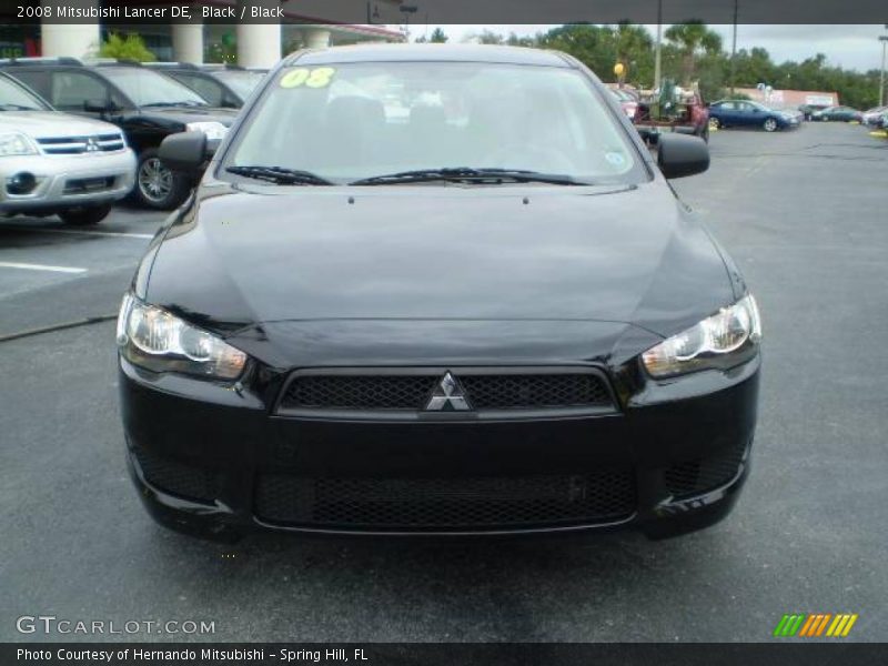Black / Black 2008 Mitsubishi Lancer DE